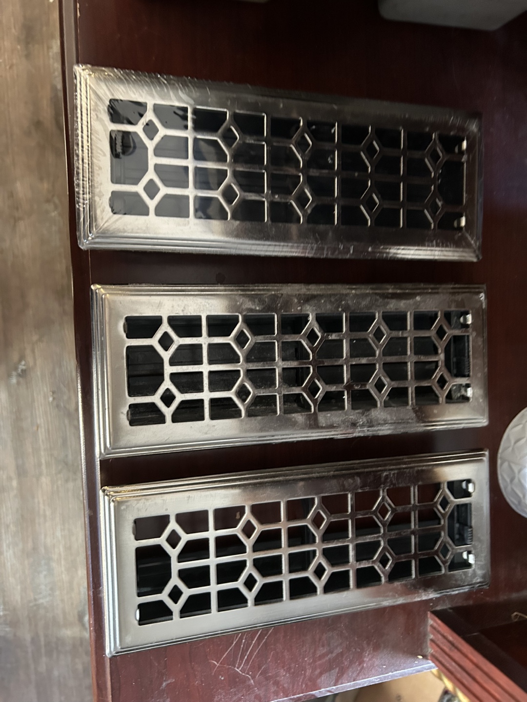 Three Nickel-Plated Register Vents - photo 2