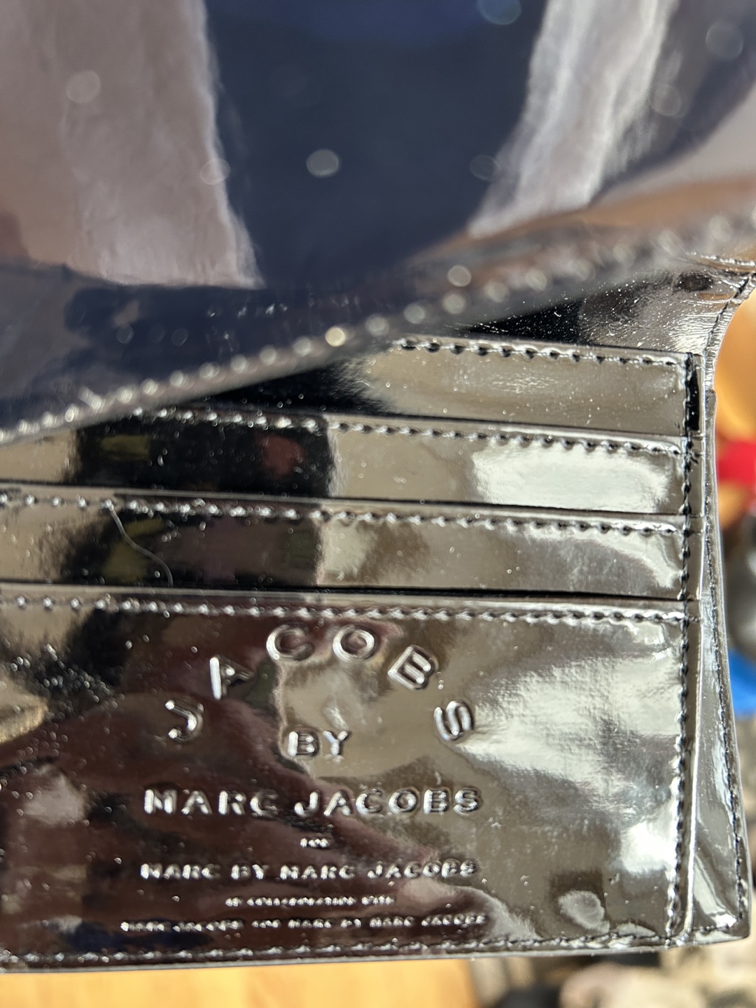 Marc by Marc Jacobs Black Patent Leather Wallet