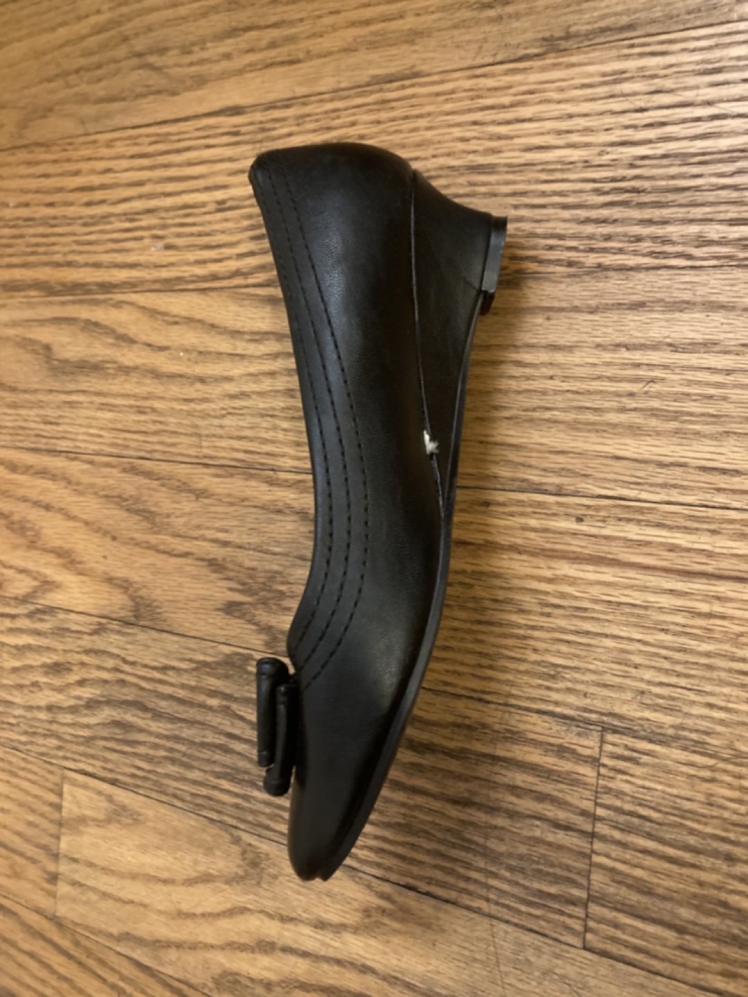 Black Faux Leather Wedge Heels size US 6 - photo 2