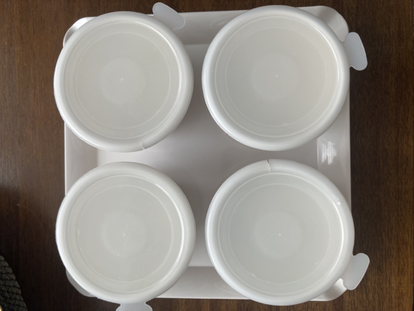 Set of Four Floral Print Containers with Lids and Tray - photo 2