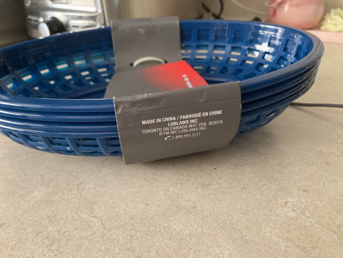 Set of 4 Blue Retro Diner-Style Baskets - photo 2