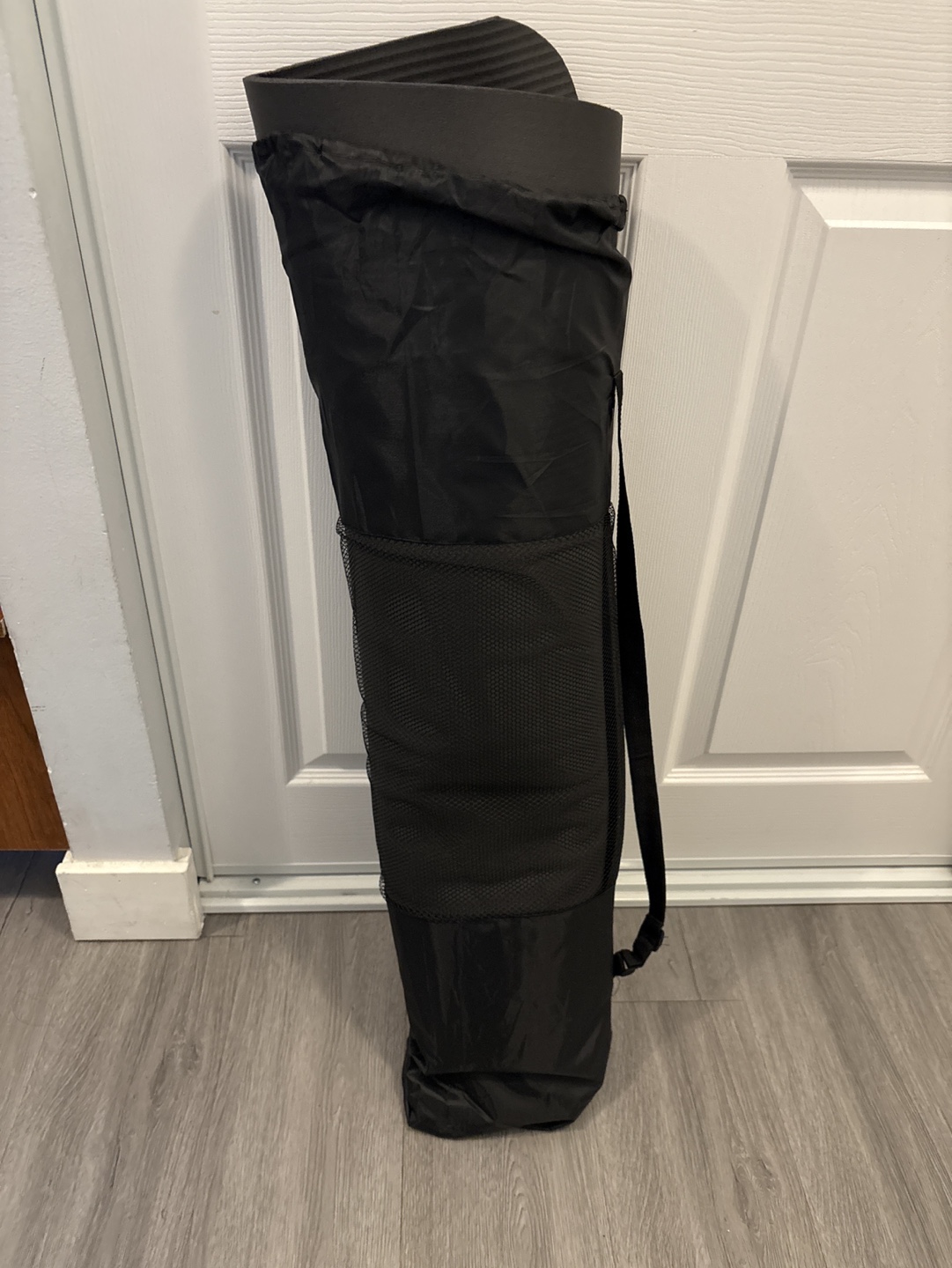 Black Yoga Mat with Carrying Strap - photo 2