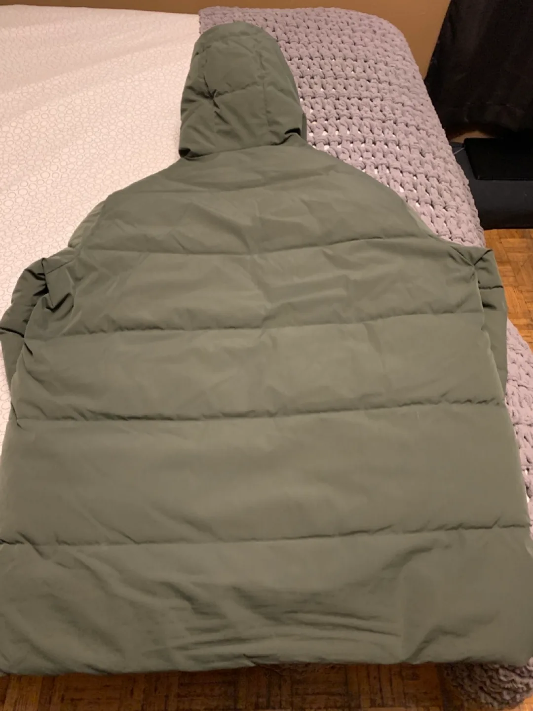 Men's Jack & Jones Originals Olive Green Puffer Jacket - Size XL image indicator(2)