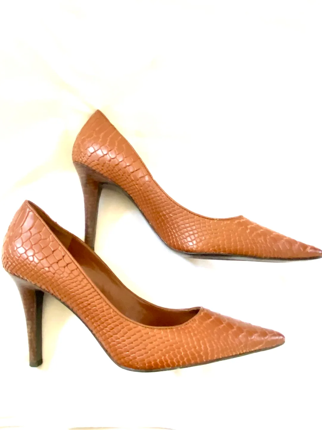 Ralph Lauren Brown Snakeskin Heels, Size 10 image indicator(5)