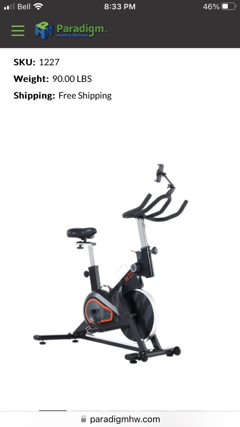 Paradigm Health & Wellness Exercise Bike - photo 4