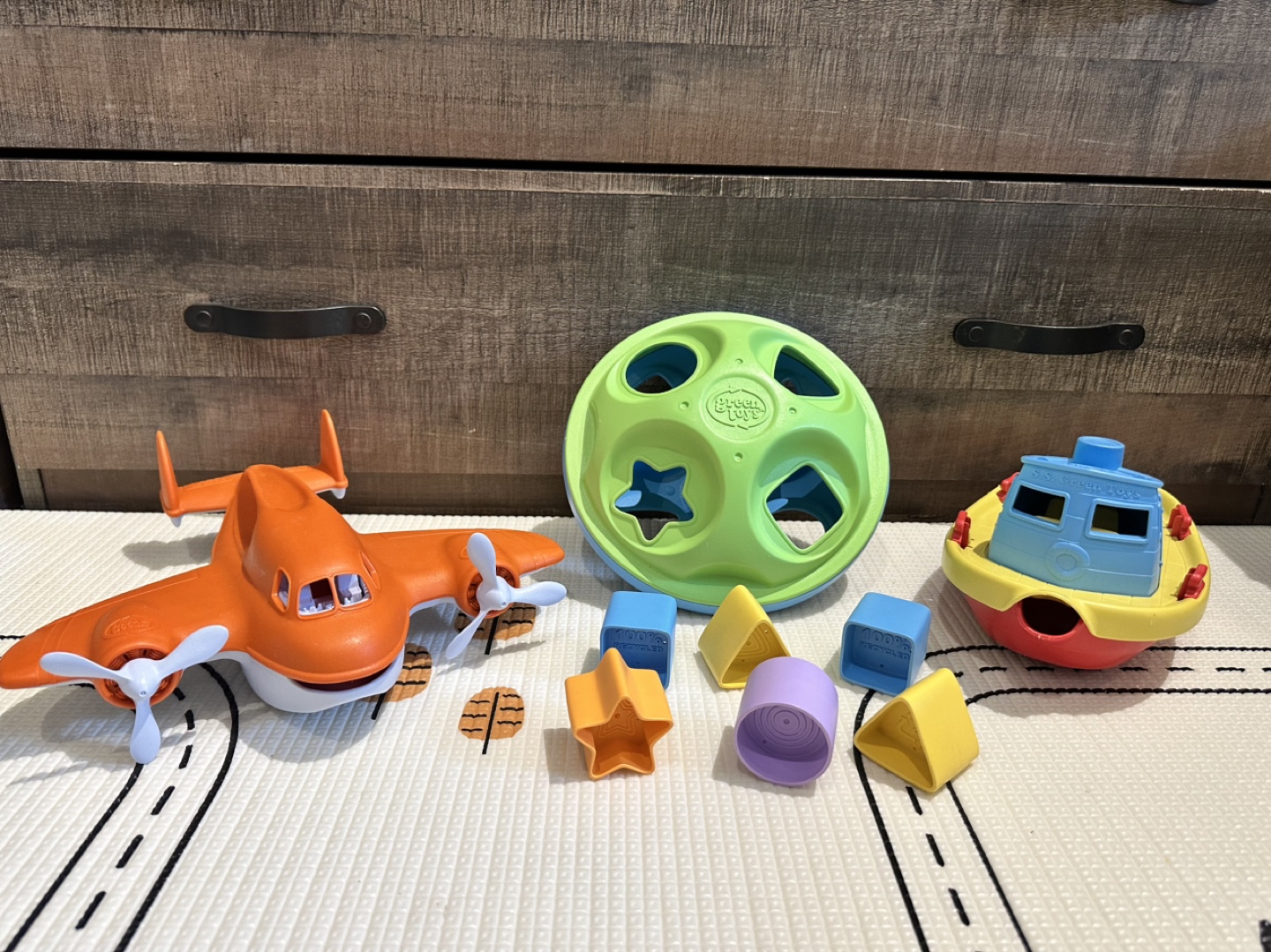 Green Toys Plane, Boat & Shape Sorter Bundle