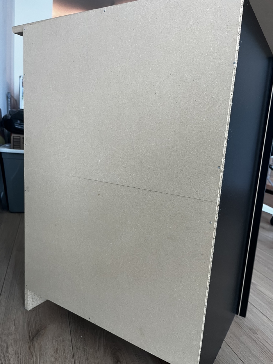 Black 3-Drawer Nightstand - photo 4