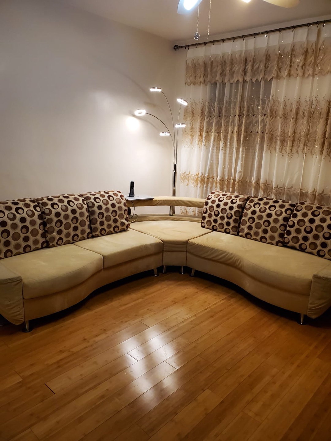 Beige Sectional Sofa Bed - photo 2