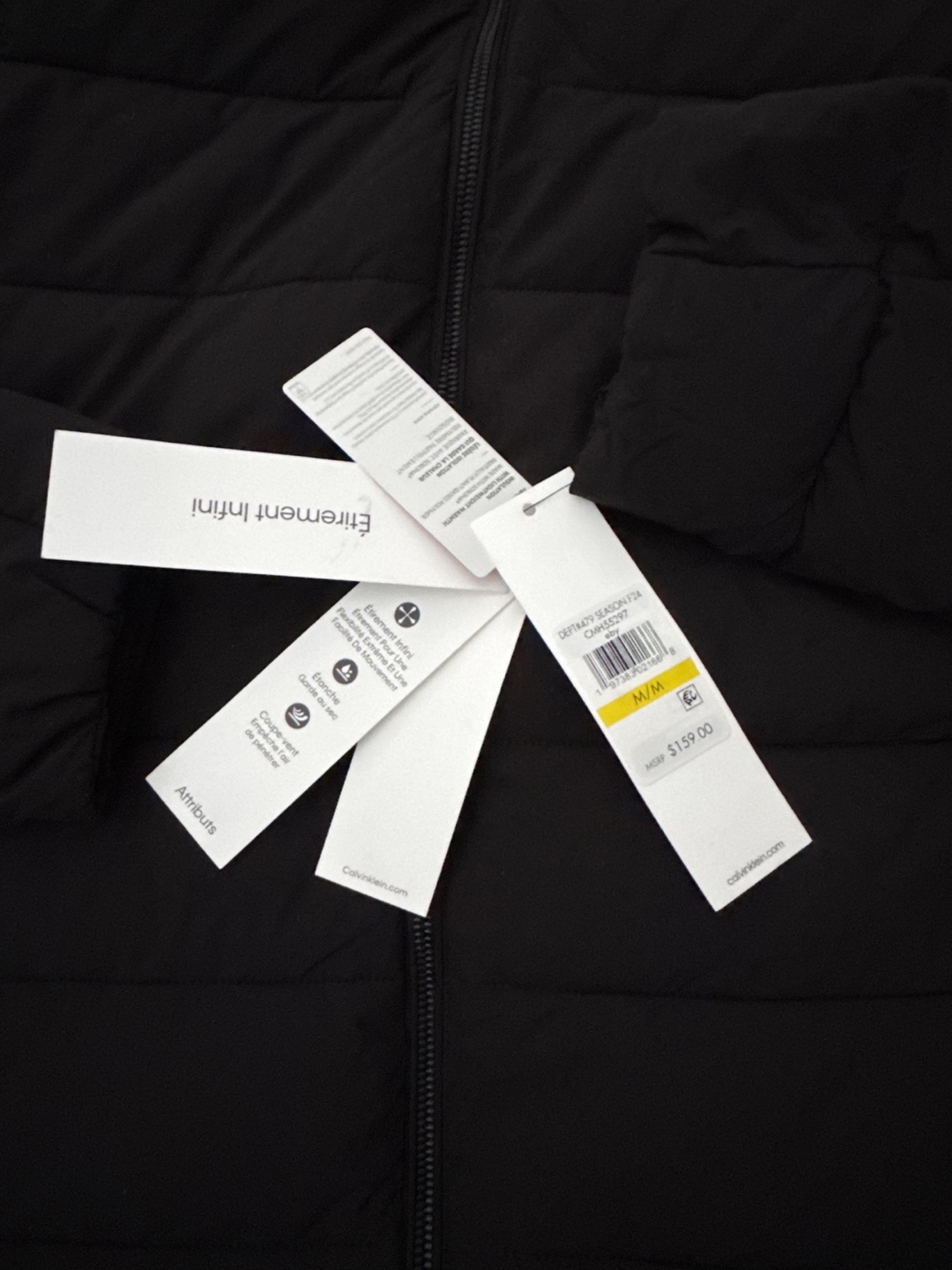 Men's Calvin Klein Black Puffer Jacket - Size M - photo 2