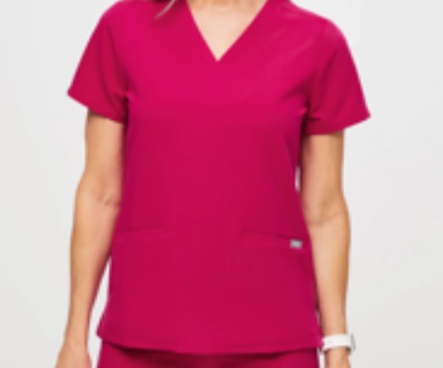 FIGS Ultra Rose Casma Scrub Top - Size Small - photo 2