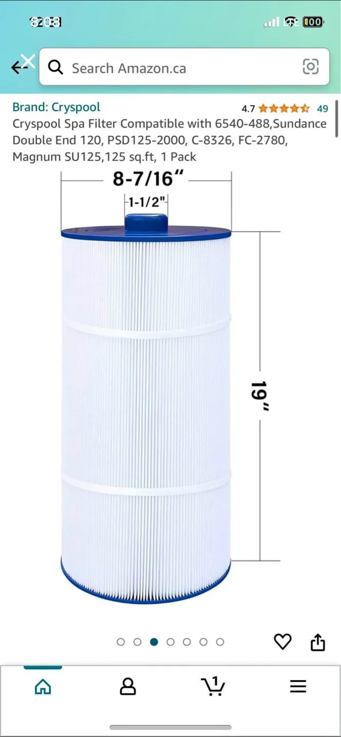 Cryspool Spa & Pool Filter CP-08017 image indicator(2)