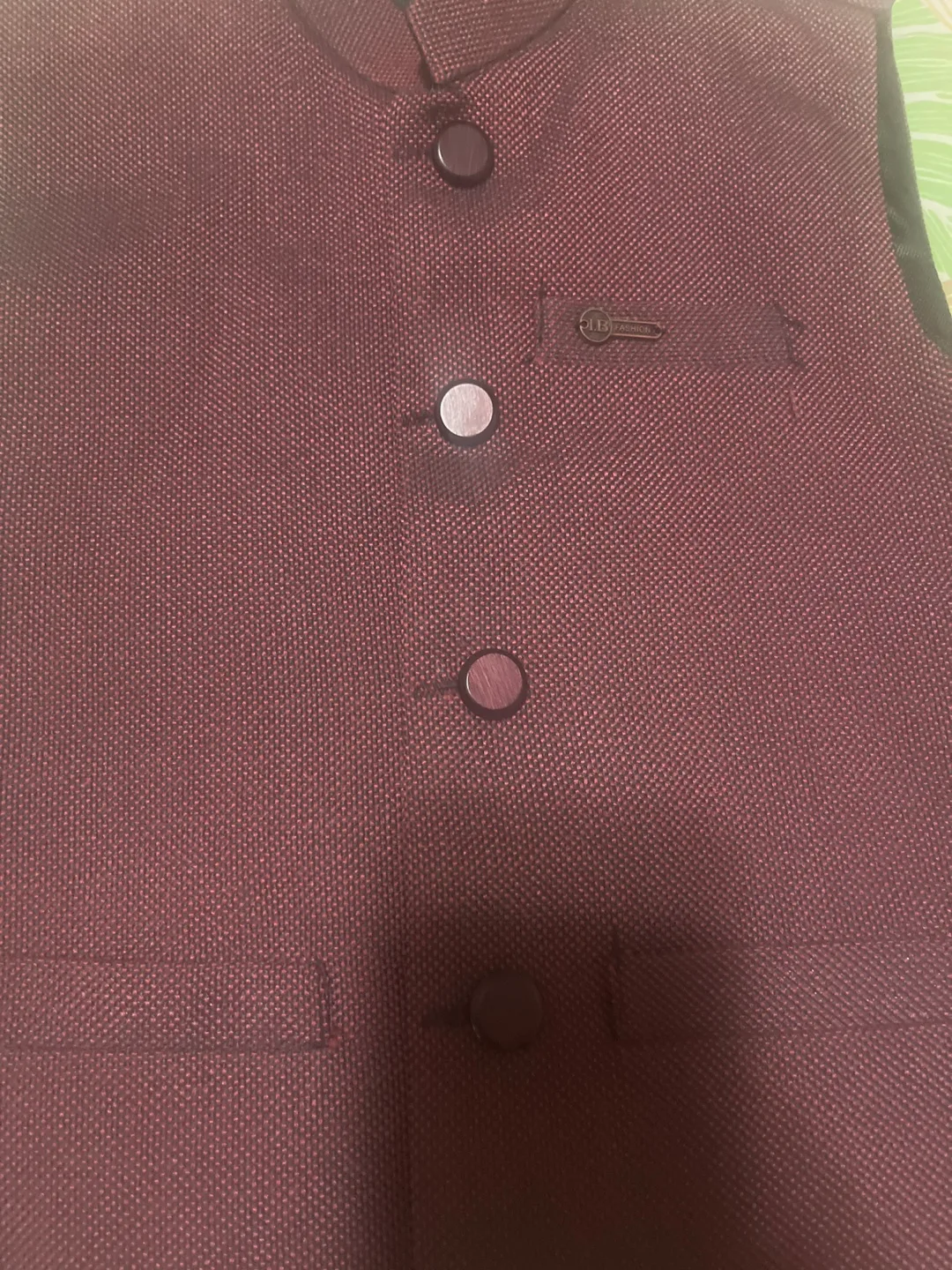 Burgundy Nehru Vest Size 24 image indicator(3)