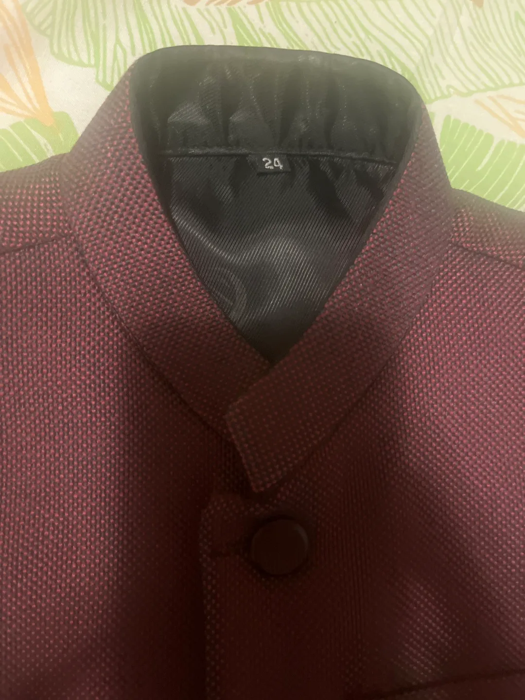 Burgundy Nehru Vest Size 24 image indicator(2)