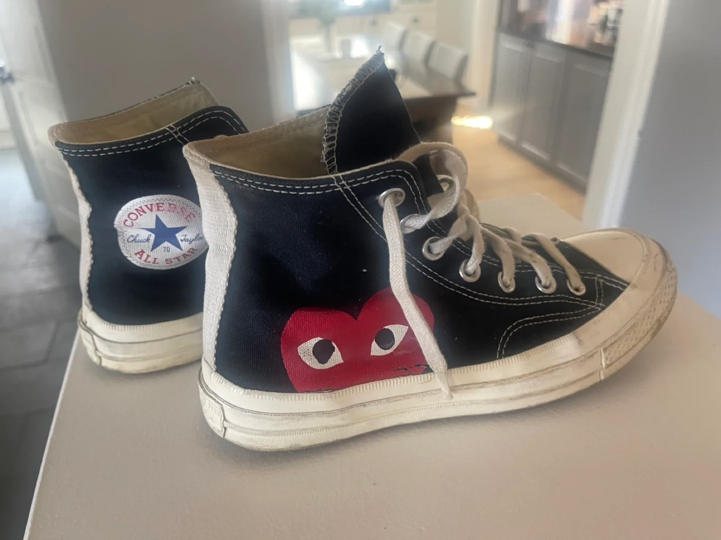 CDG converse large emblem high top canvas . image indicator(2)