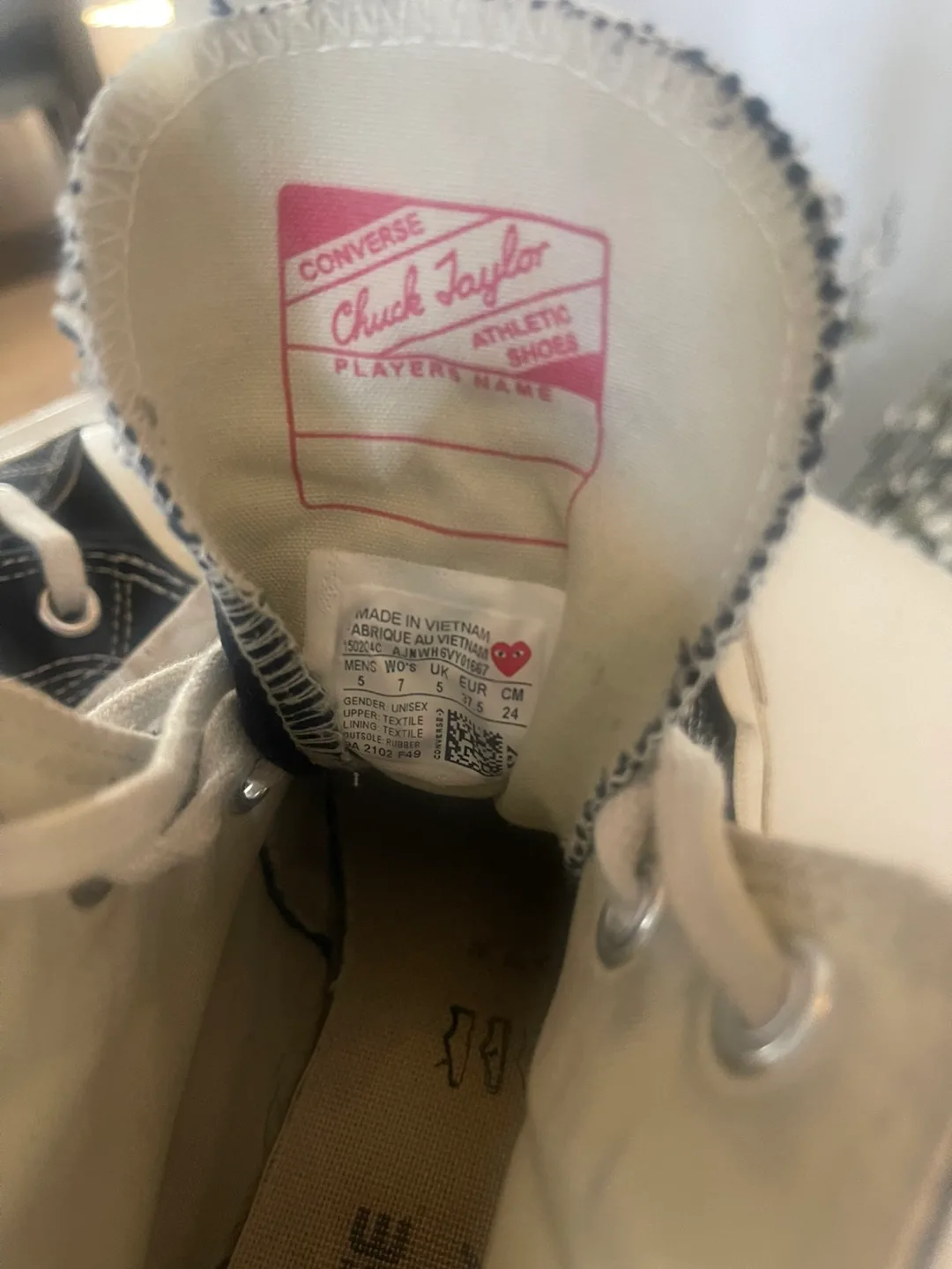 CDG converse large emblem high top canvas . image indicator(4)