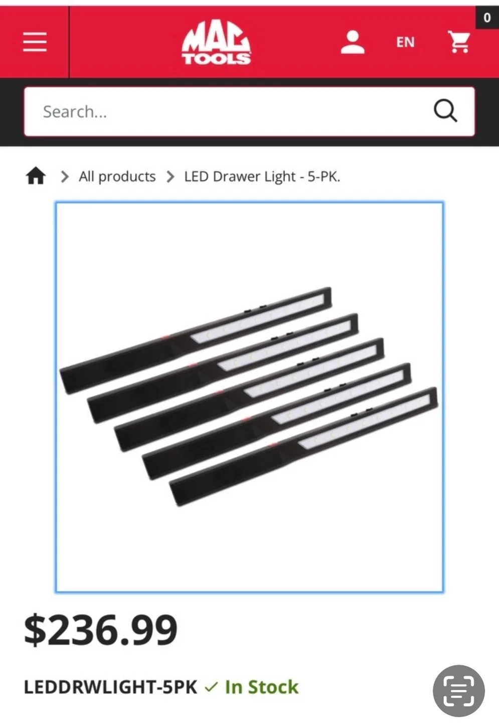 MAC Tools LED Drawer Lights - 5 Pack image indicator(4)