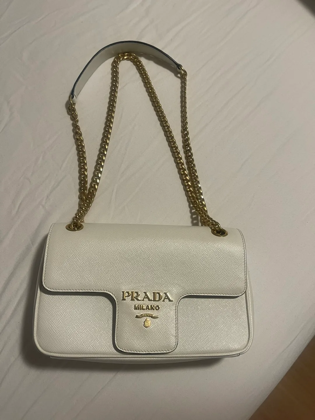Authentic Prada Saffiano Leather Shoulder Bag image indicator(2)