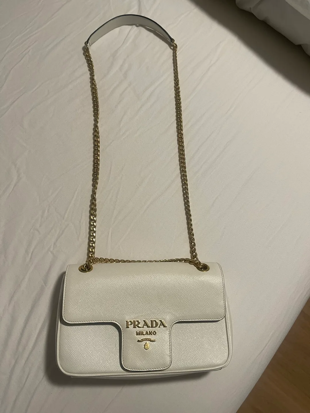 Authentic Prada Saffiano Leather Shoulder Bag image indicator(4)