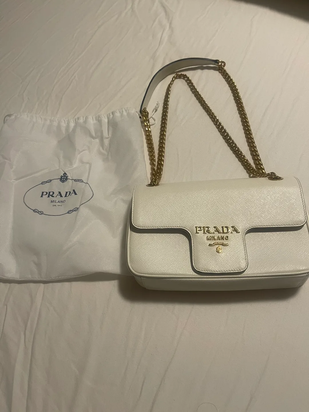 Authentic Prada Saffiano Leather Shoulder Bag image indicator(9)