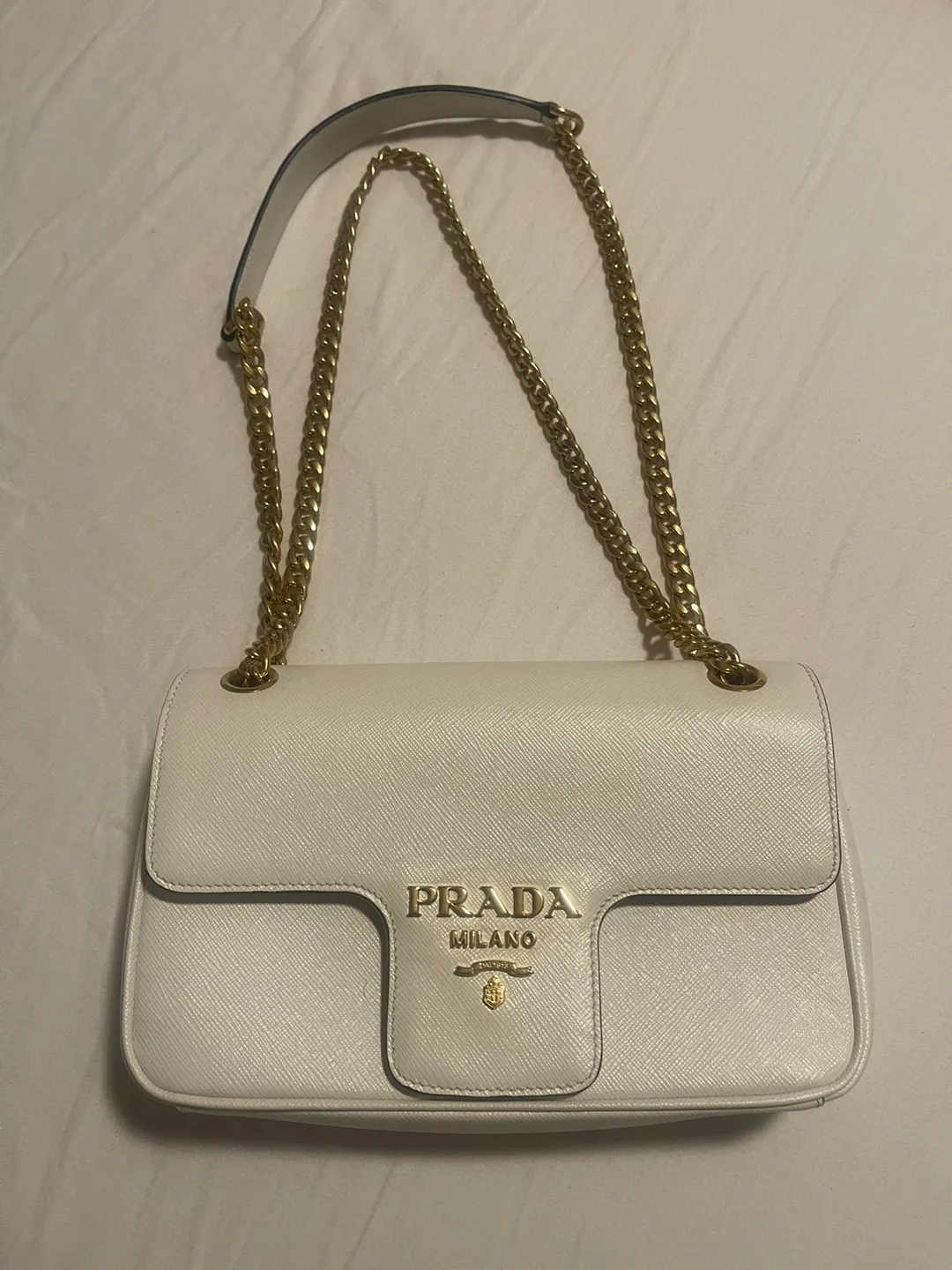 Authentic Prada Saffiano Leather Shoulder Bag image indicator(8)