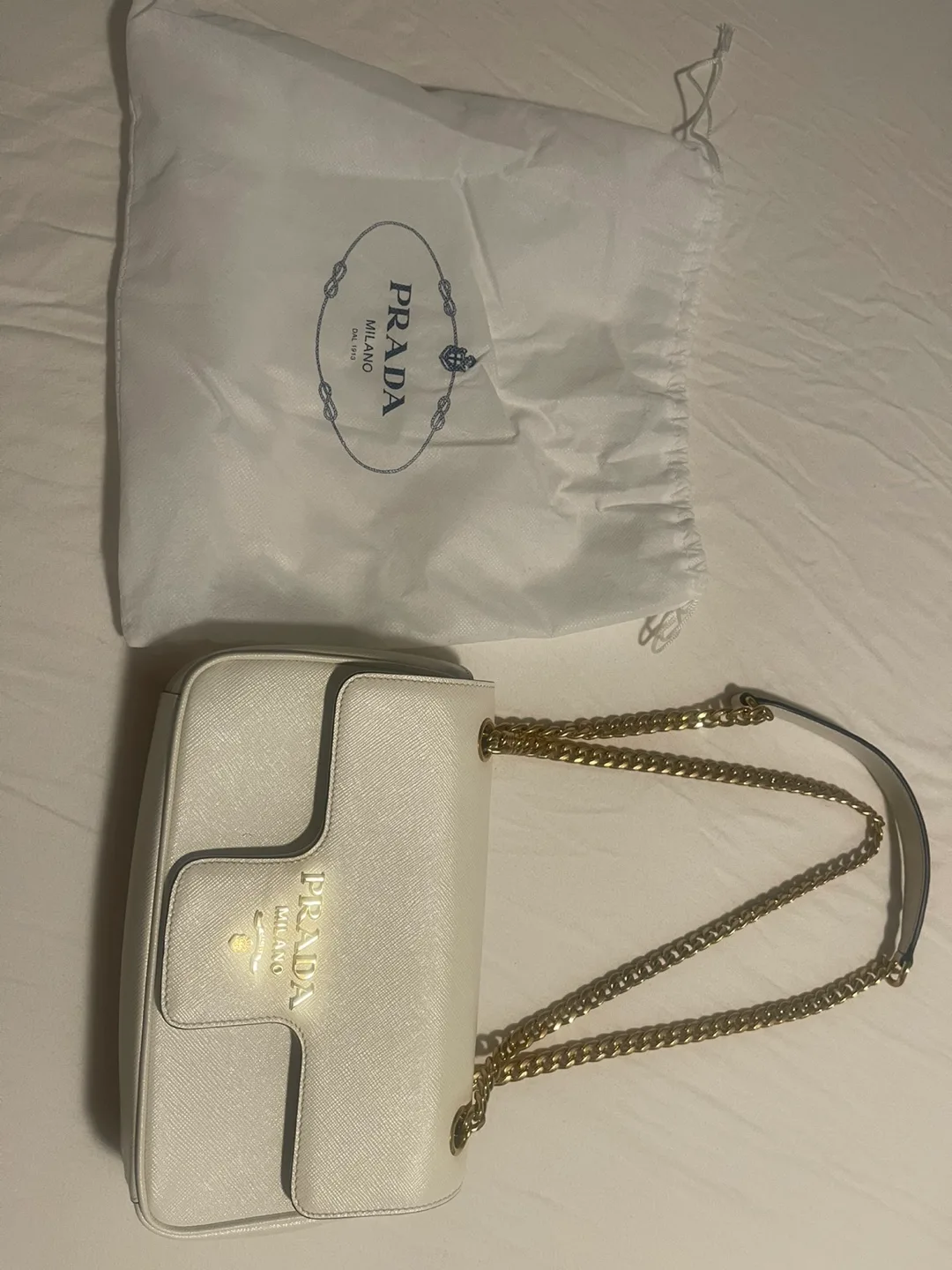 Authentic Prada Saffiano Leather Shoulder Bag image indicator(7)