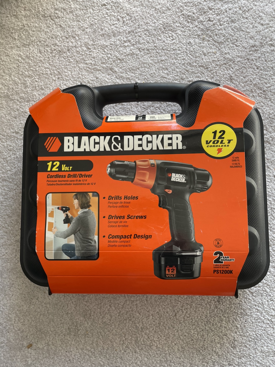 Black & Decker 12V Cordless Drill/Driver PS1200K