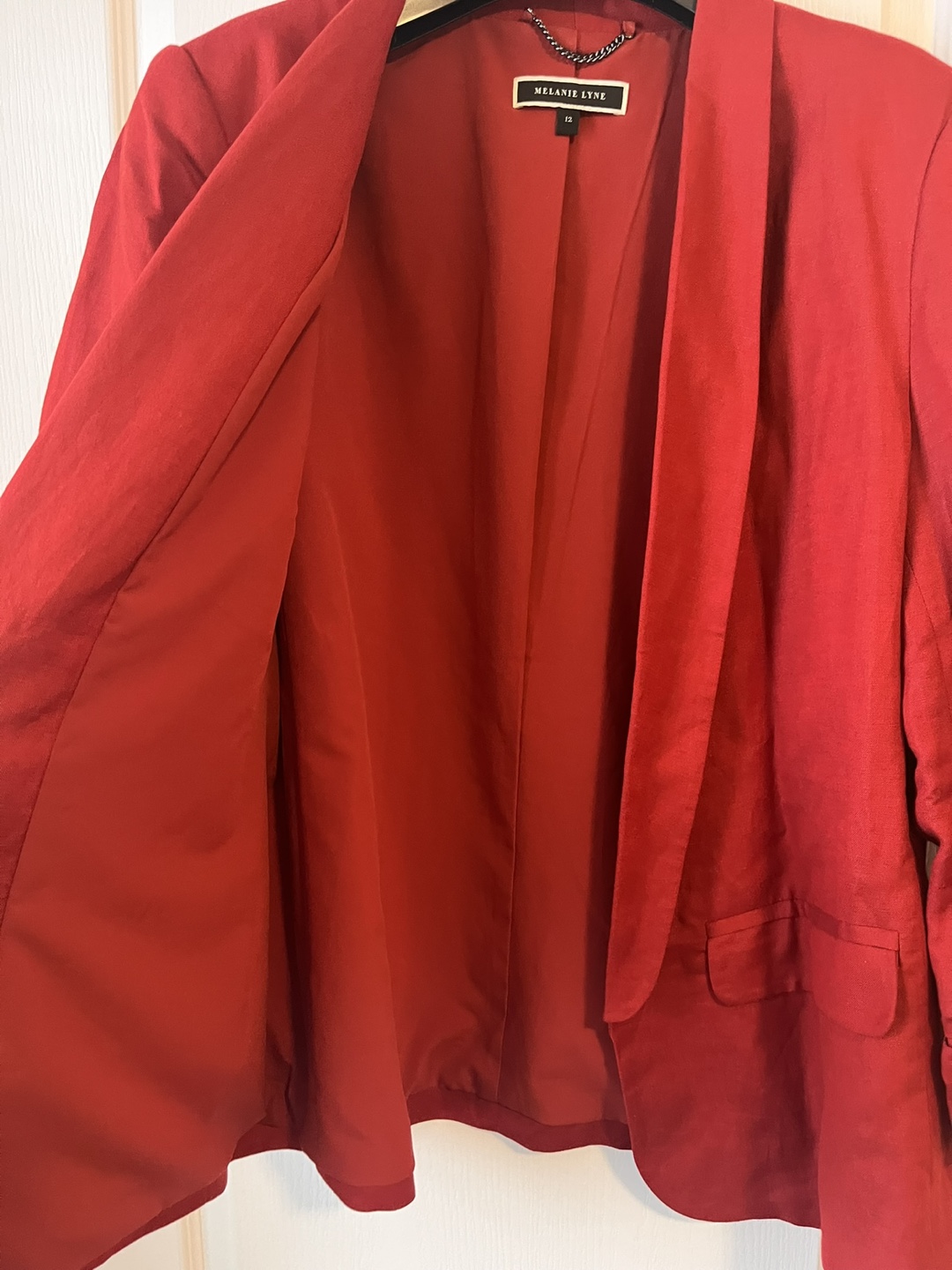 Melanie Lyne Red Blazer Size 12 - photo 5