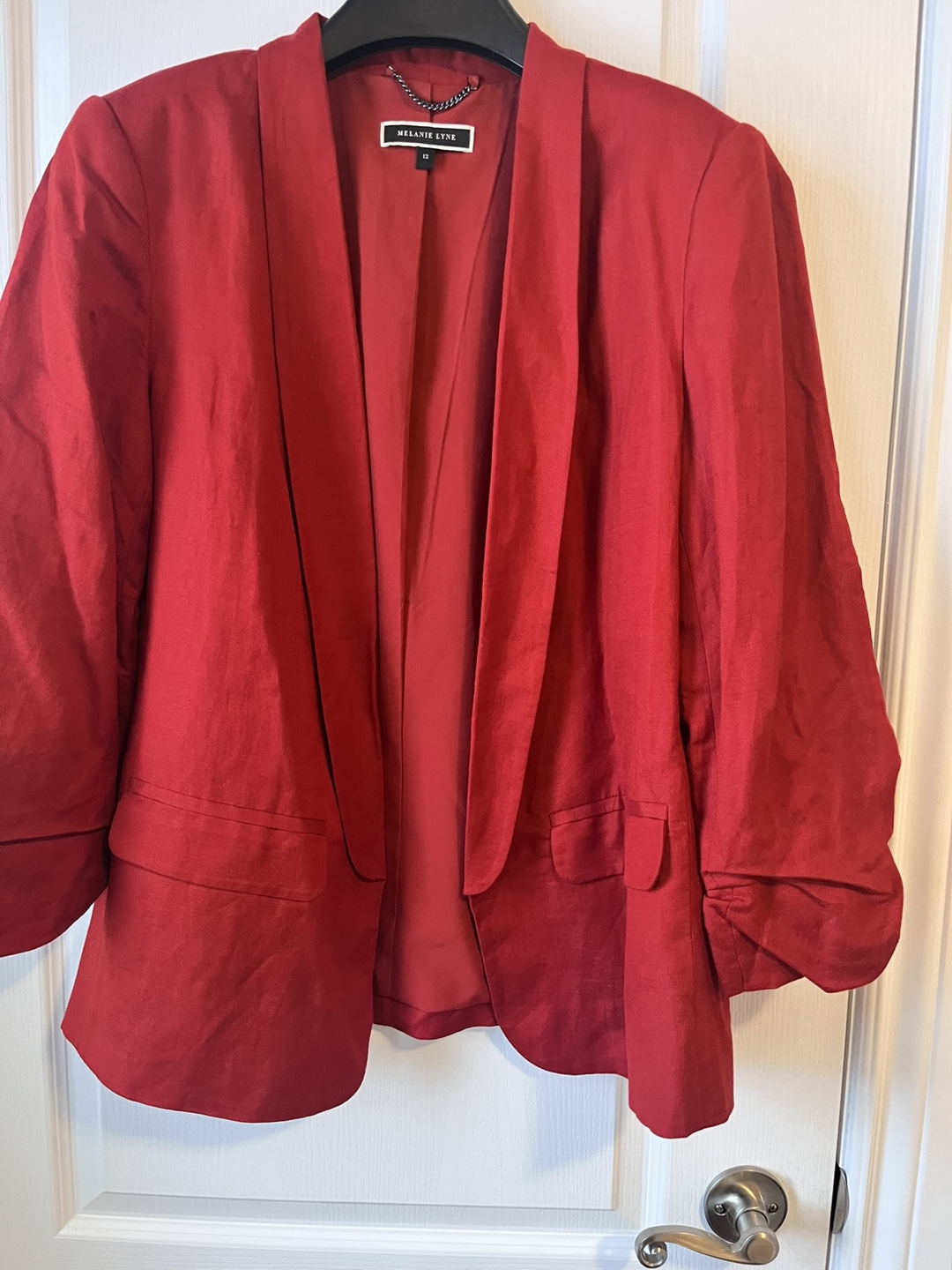 Melanie Lyne Red Blazer Size 12