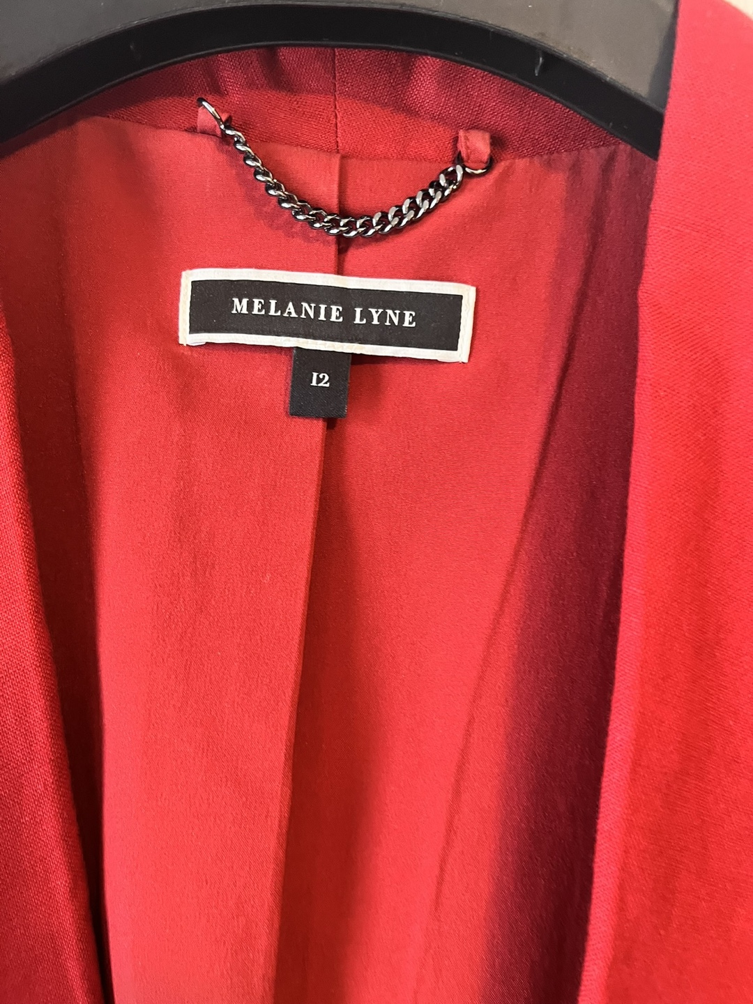 Melanie Lyne Red Blazer Size 12 - photo 2