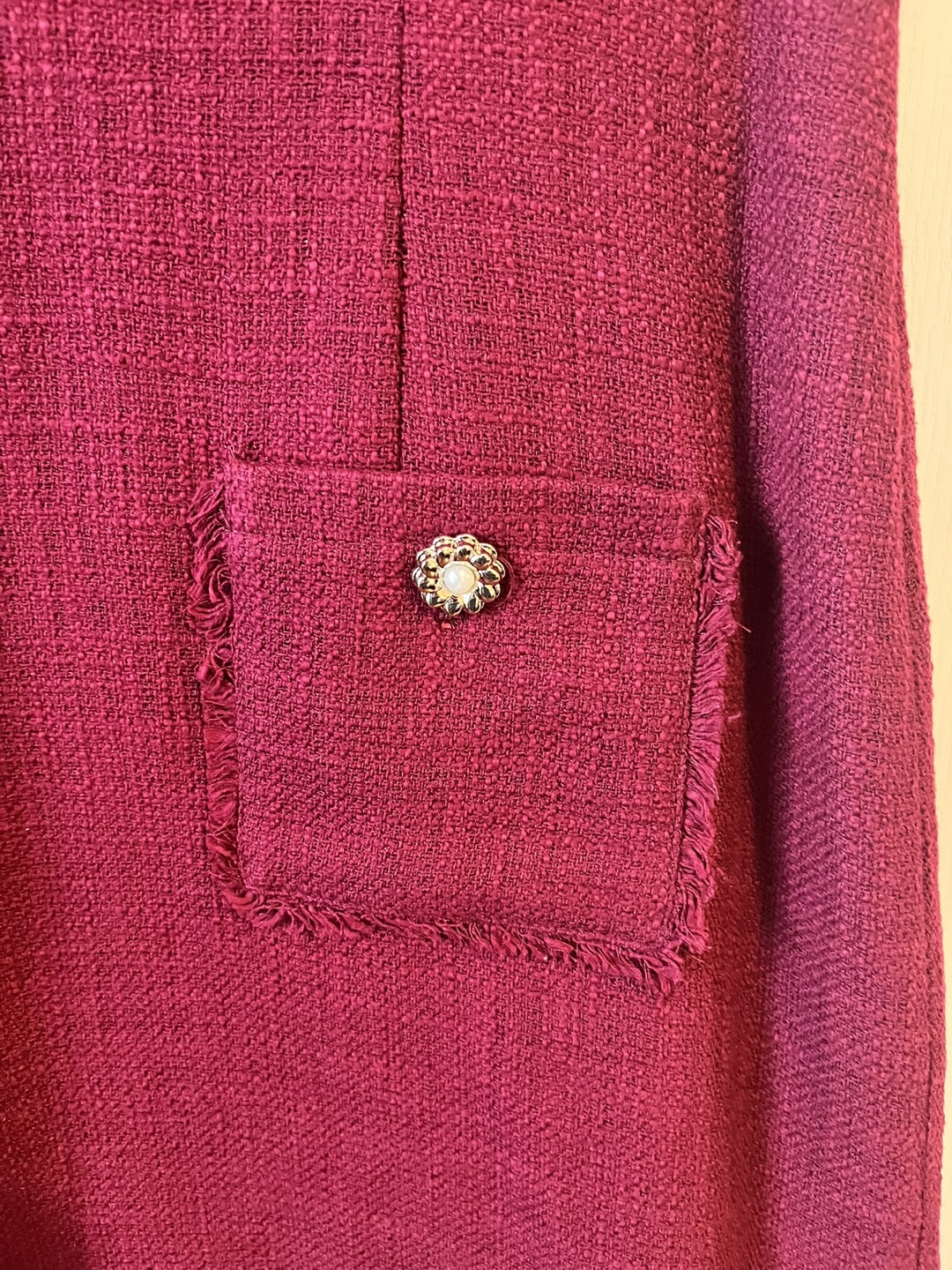 Karl Lagerfeld Paris burgundy tweed sleeveless dress size 14 - photo 2