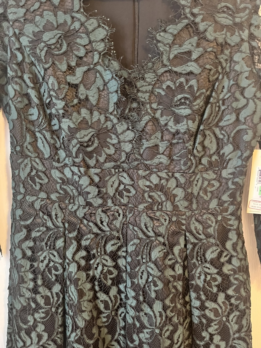 Elegant Elia J Dark Green Lace Dress, Size 8 - photo 2