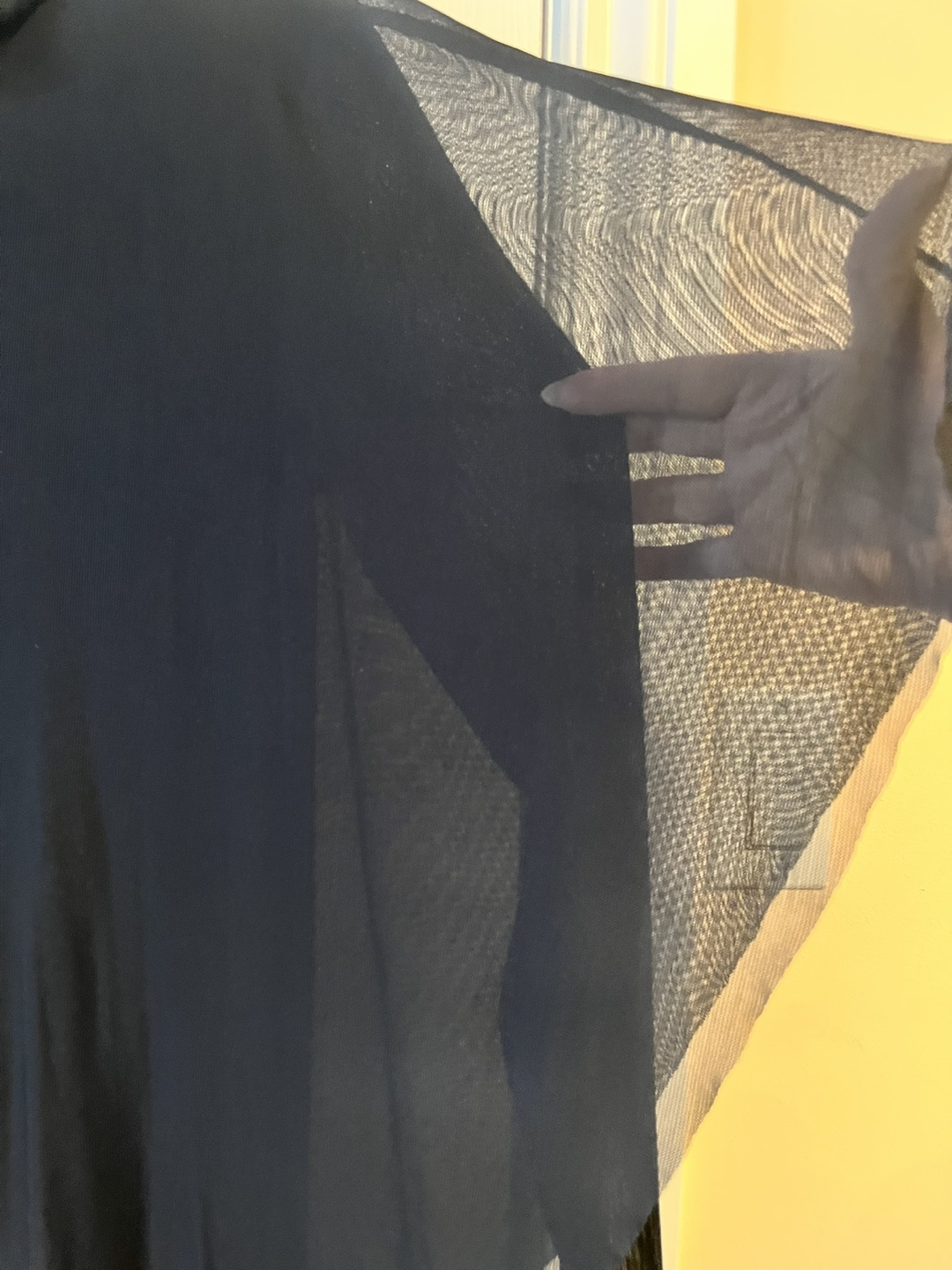 Black Mock Neck Overlay Dress - photo 2