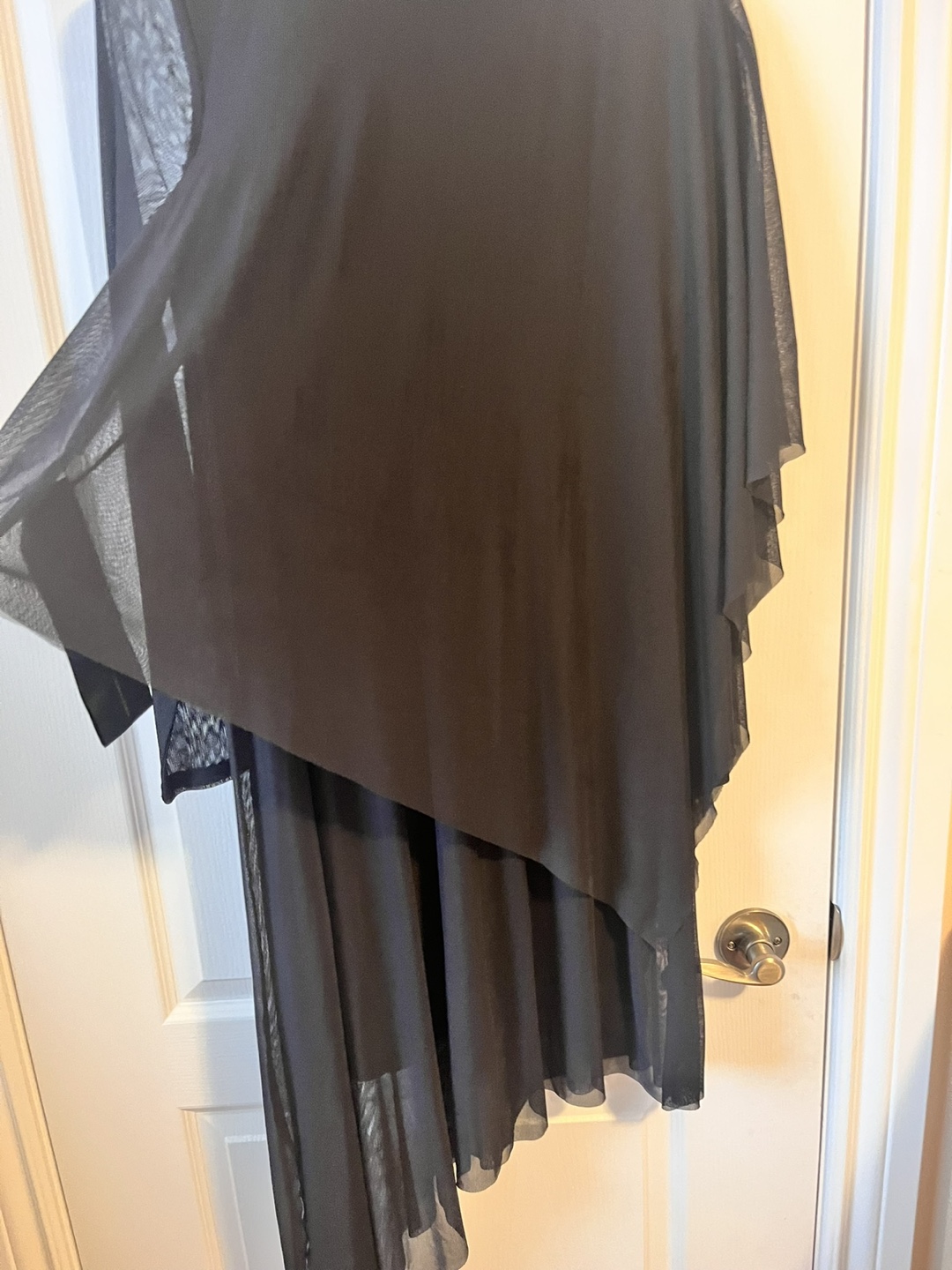 Black Mock Neck Overlay Dress