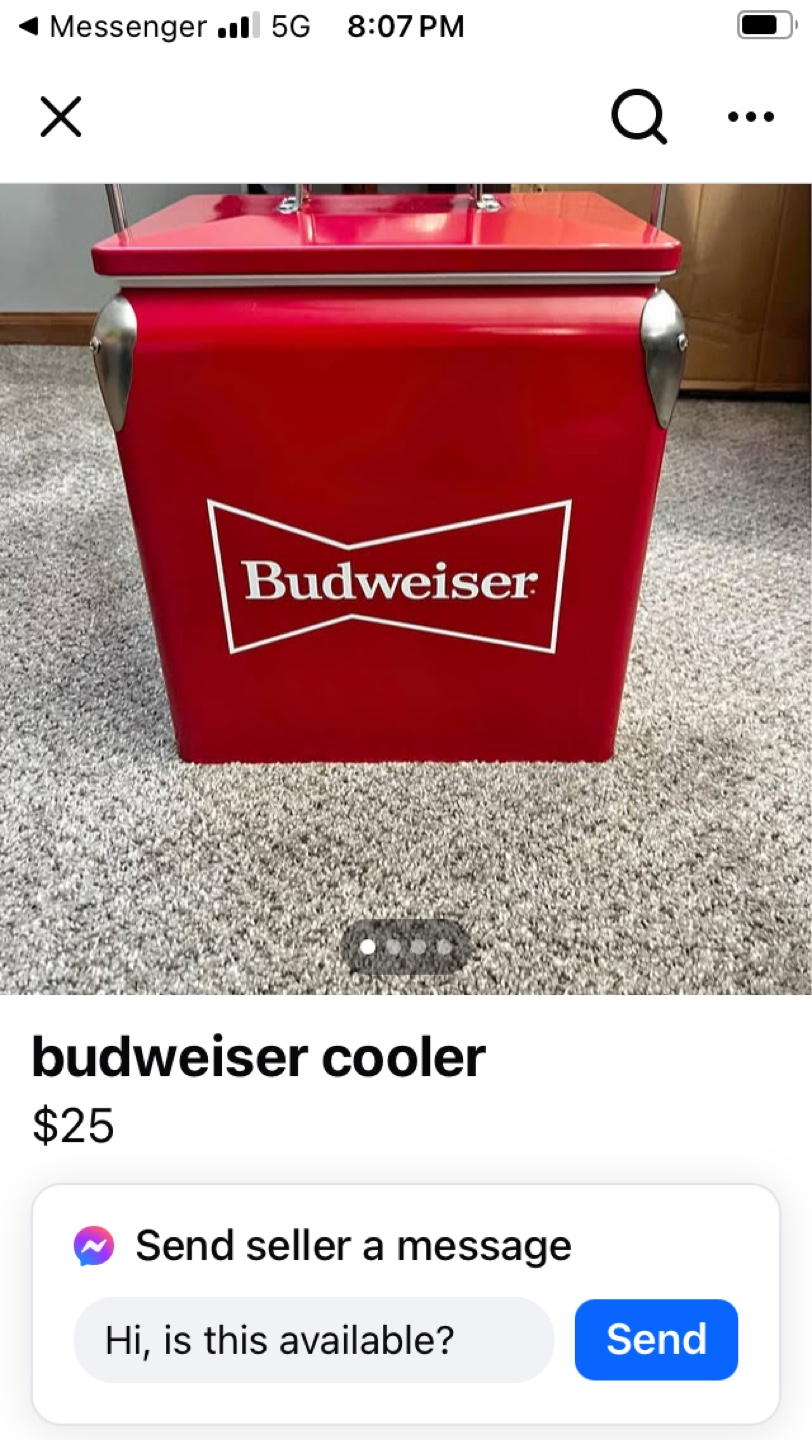 Budweiser Vintage Beverage Cooler