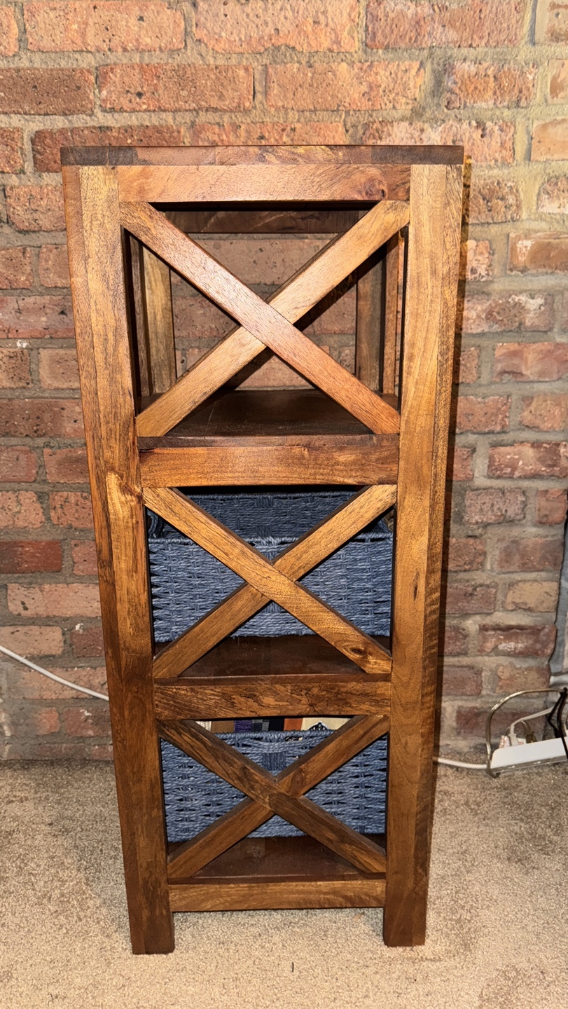 Set of Wooden 3-Shelf Storage Unit - photo 3