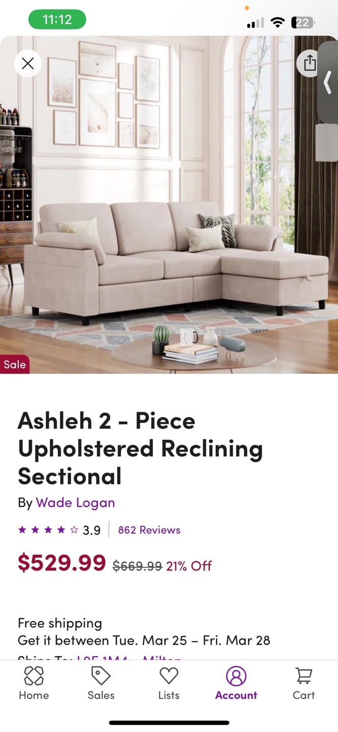 Wade Logan Ashleh 2-Piece Reclining Sectional Sofa - photo 2
