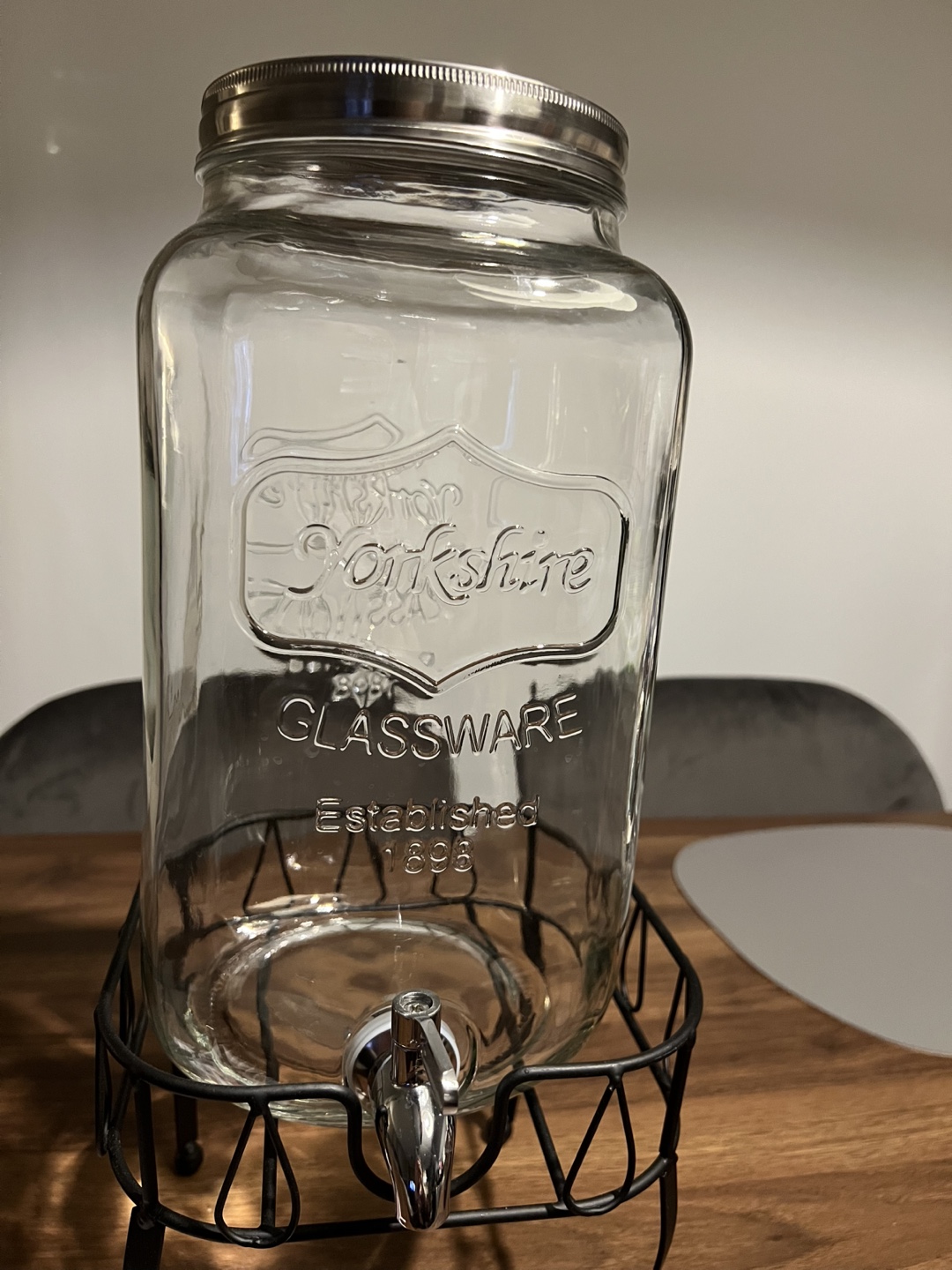 2 Gallon Glassware Beverage Dispenser with Stand & Lid - photo 2