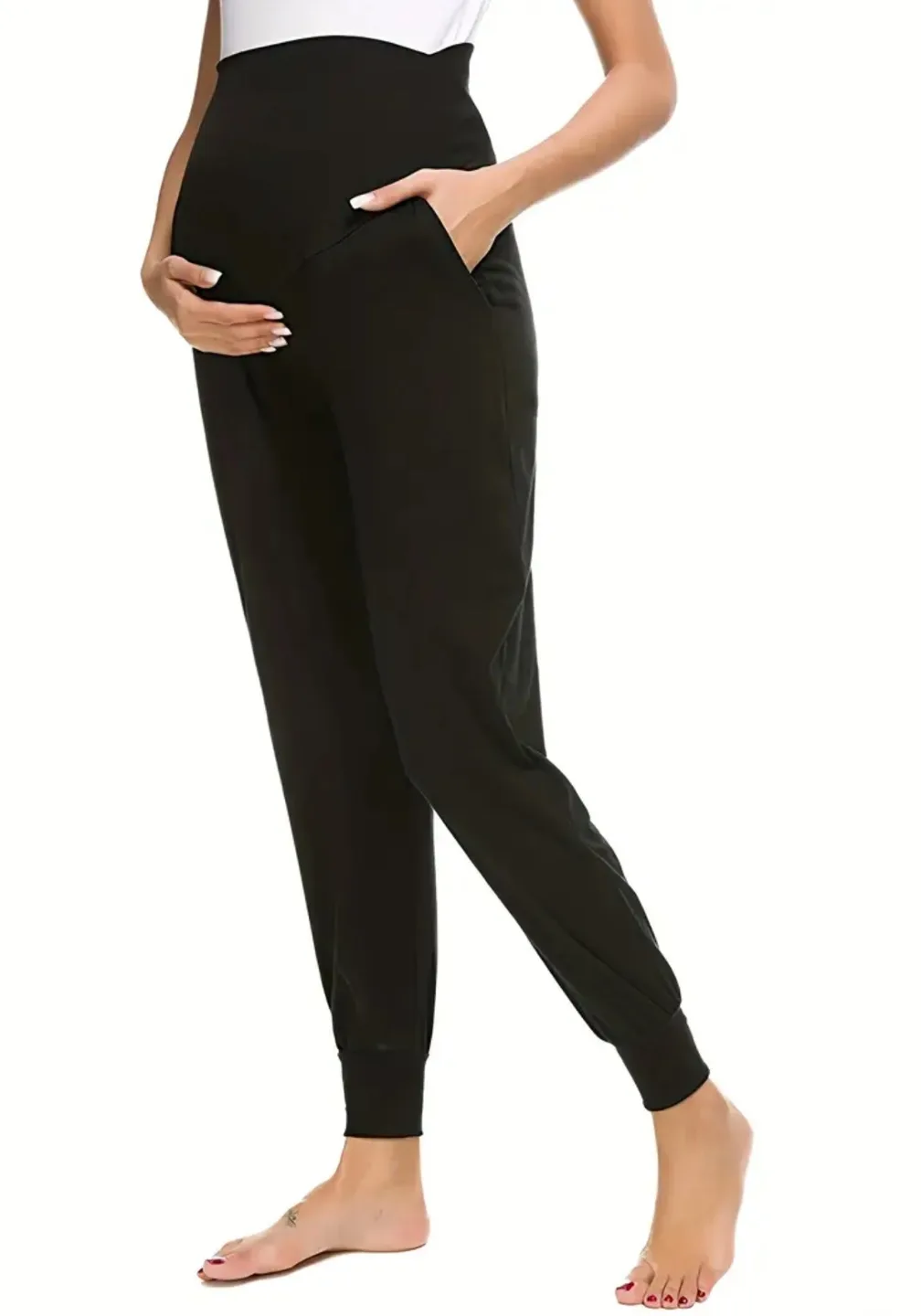 NEW Maternity Jogger, just Black. Small size image indicator(3)