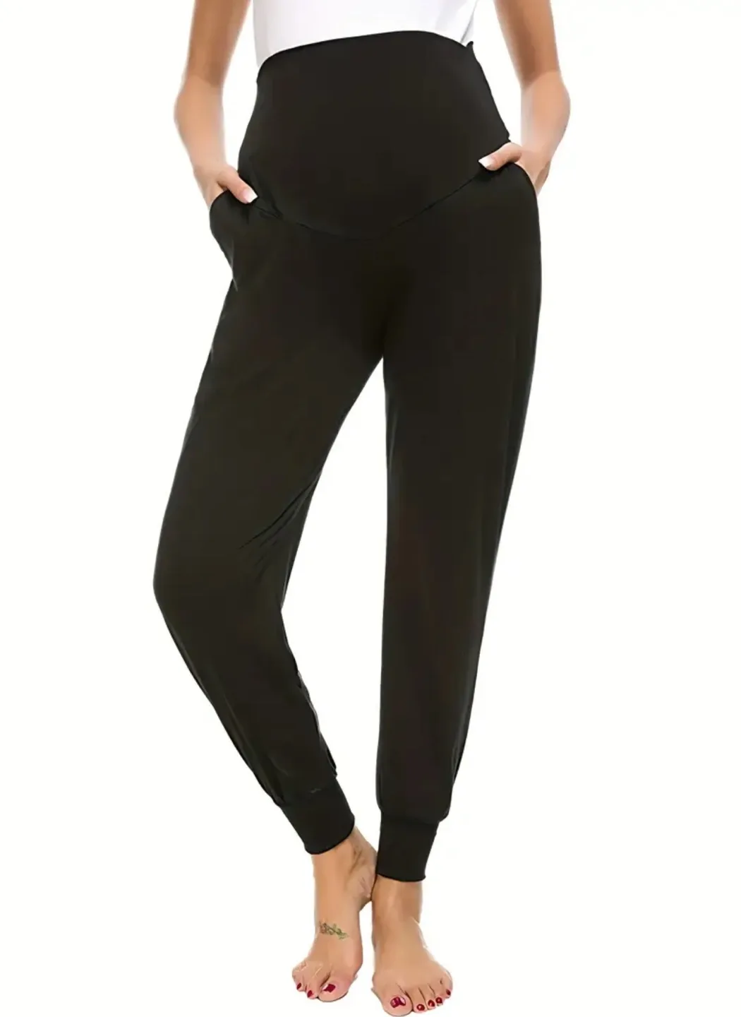 NEW Maternity Jogger, just Black. Small size image indicator(2)
