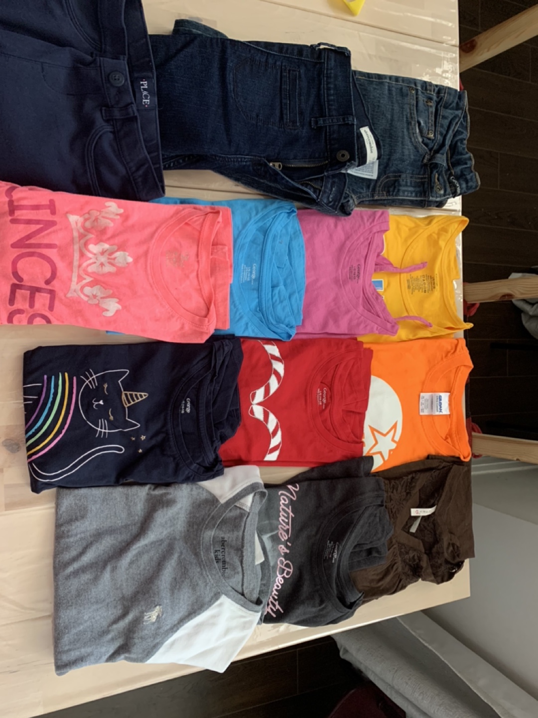 Girls' Clothing Bundle - Jeans, T-shirts, Sizes 4-6