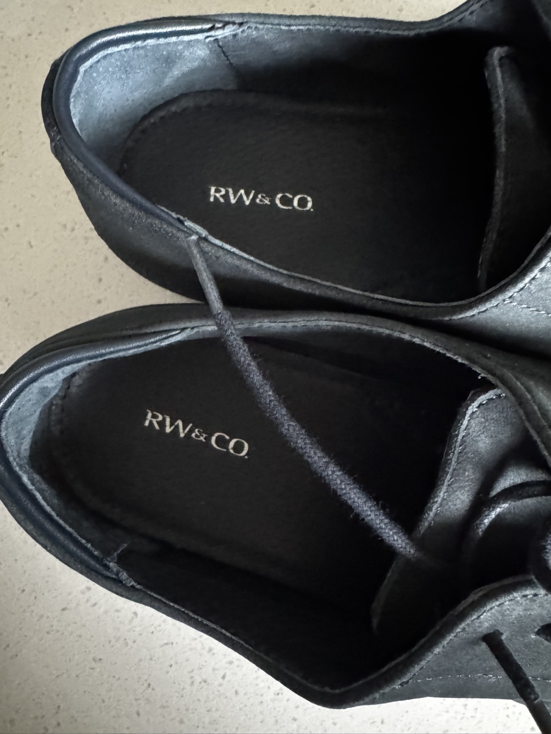 RW&CO Men's Black Perforated Leather Oxfords - photo 3