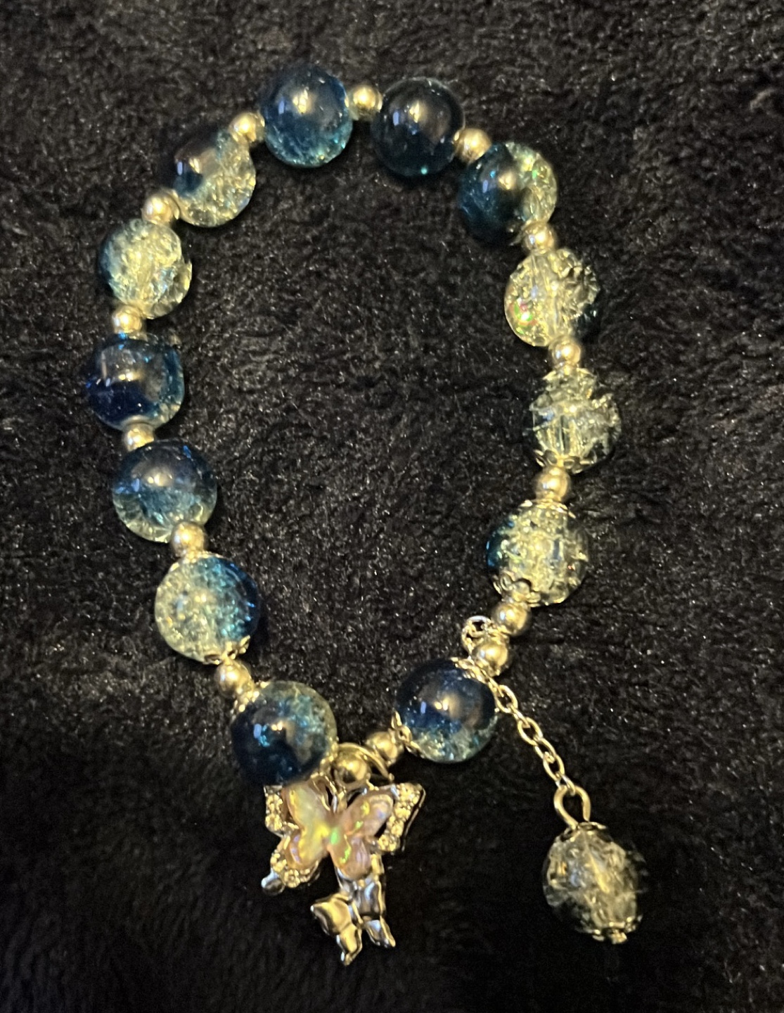 Beaded Bracelet with Butterfly Charm - photo 2