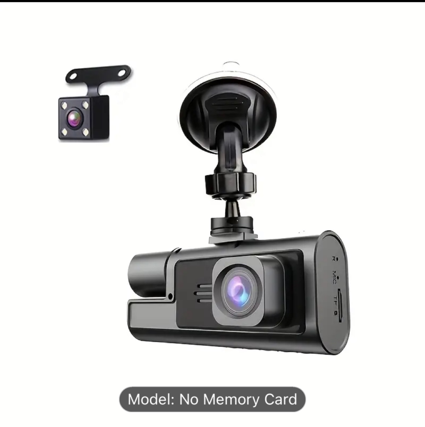 Triple Car Camera Front 1080P& Built-in 480P& Rear 480P HD