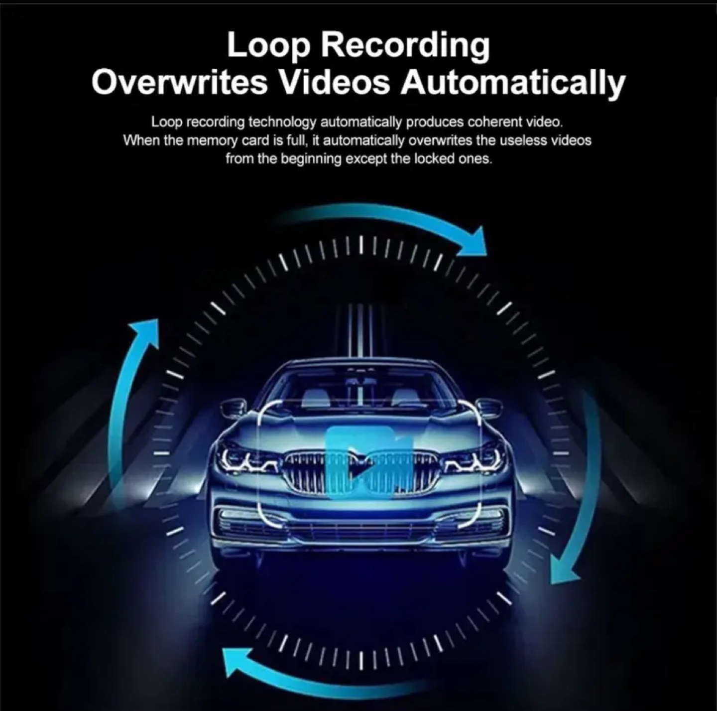Triple Car Camera Front 1080P& Built-in 480P& Rear 480P HD - photo 4