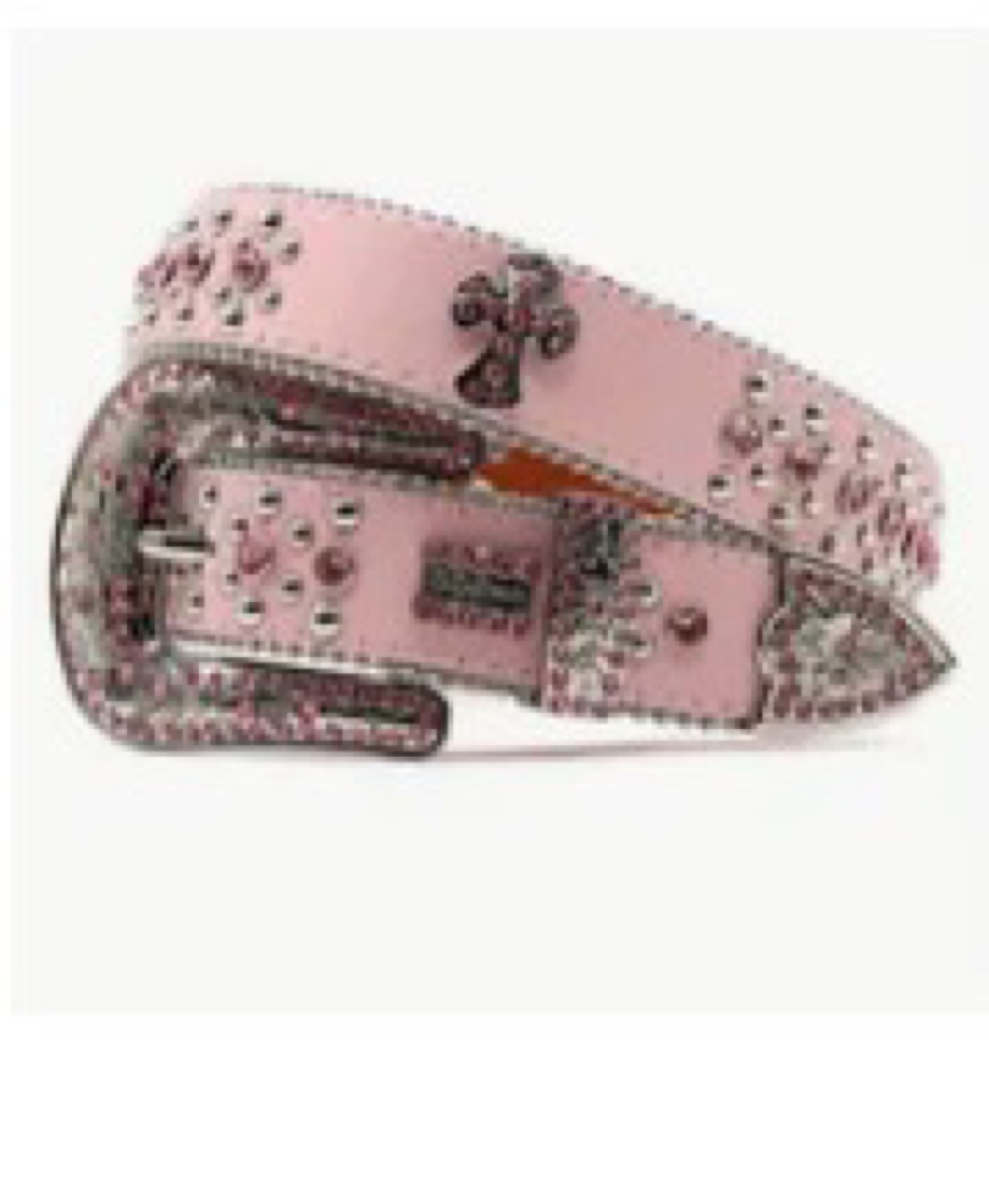 Pink Rhinestone Cross Belt