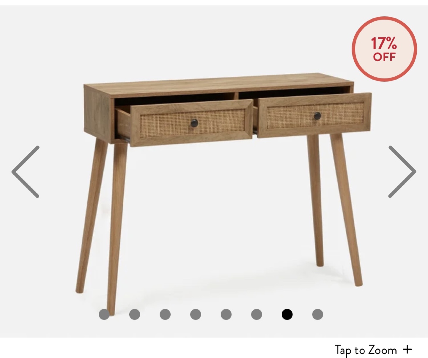 Mid-Century Modern Console Table with Two Drawers