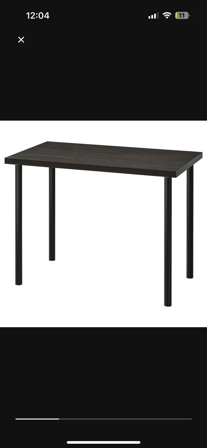 IKEA LINNMON/ADILS Desk - Black-Brown thumbnail