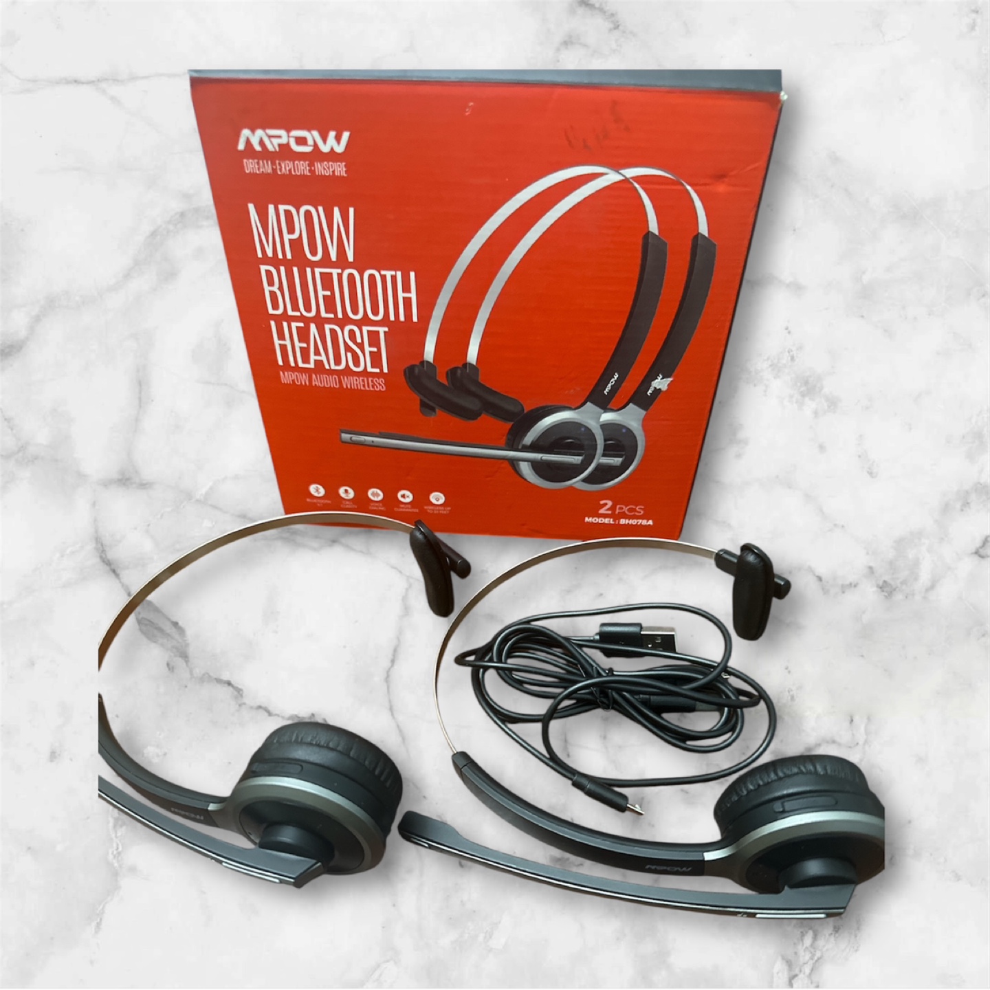 MPOW Bluetooth Headset - 2 Pack