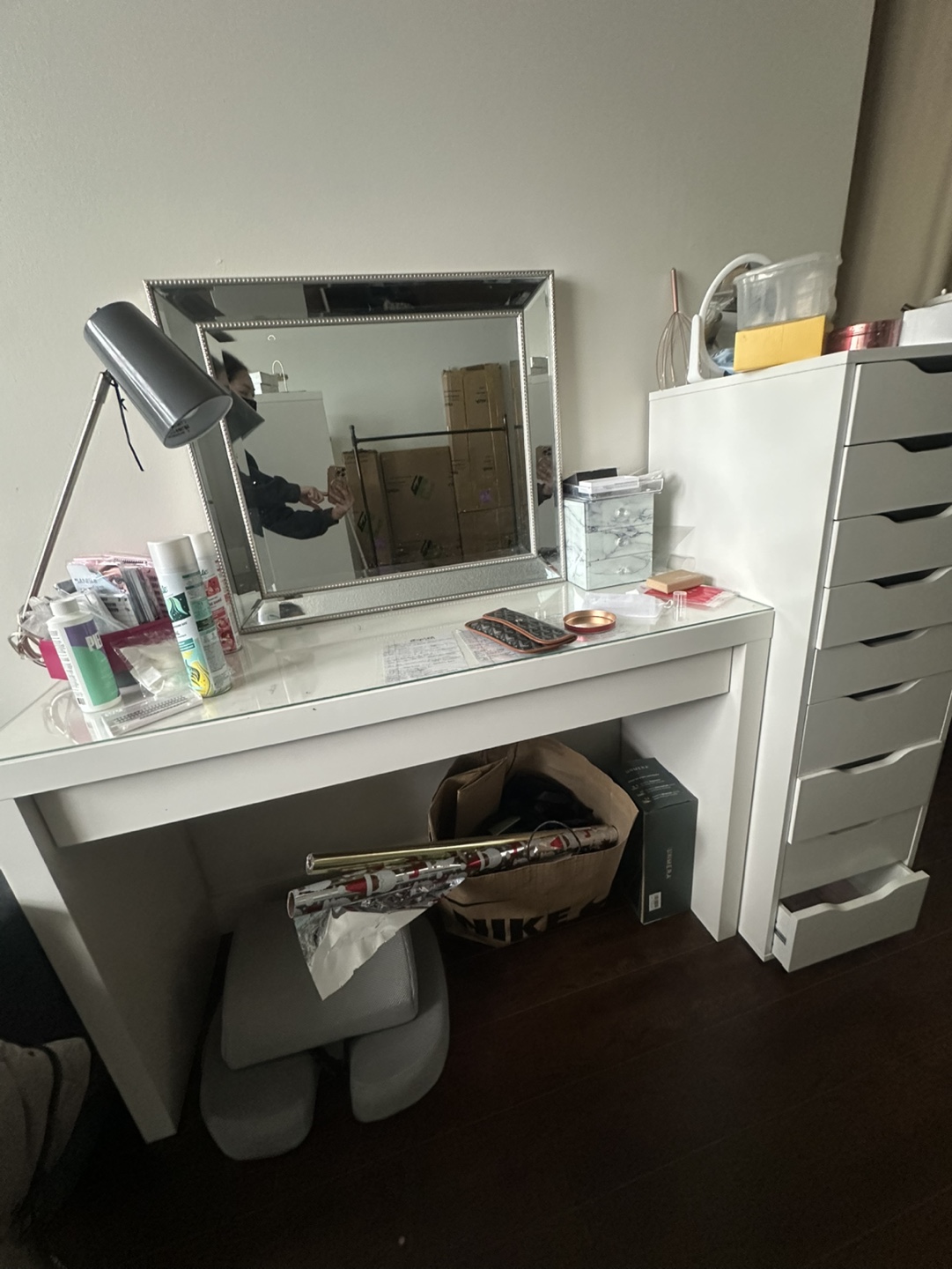 Ikea White Vanity set