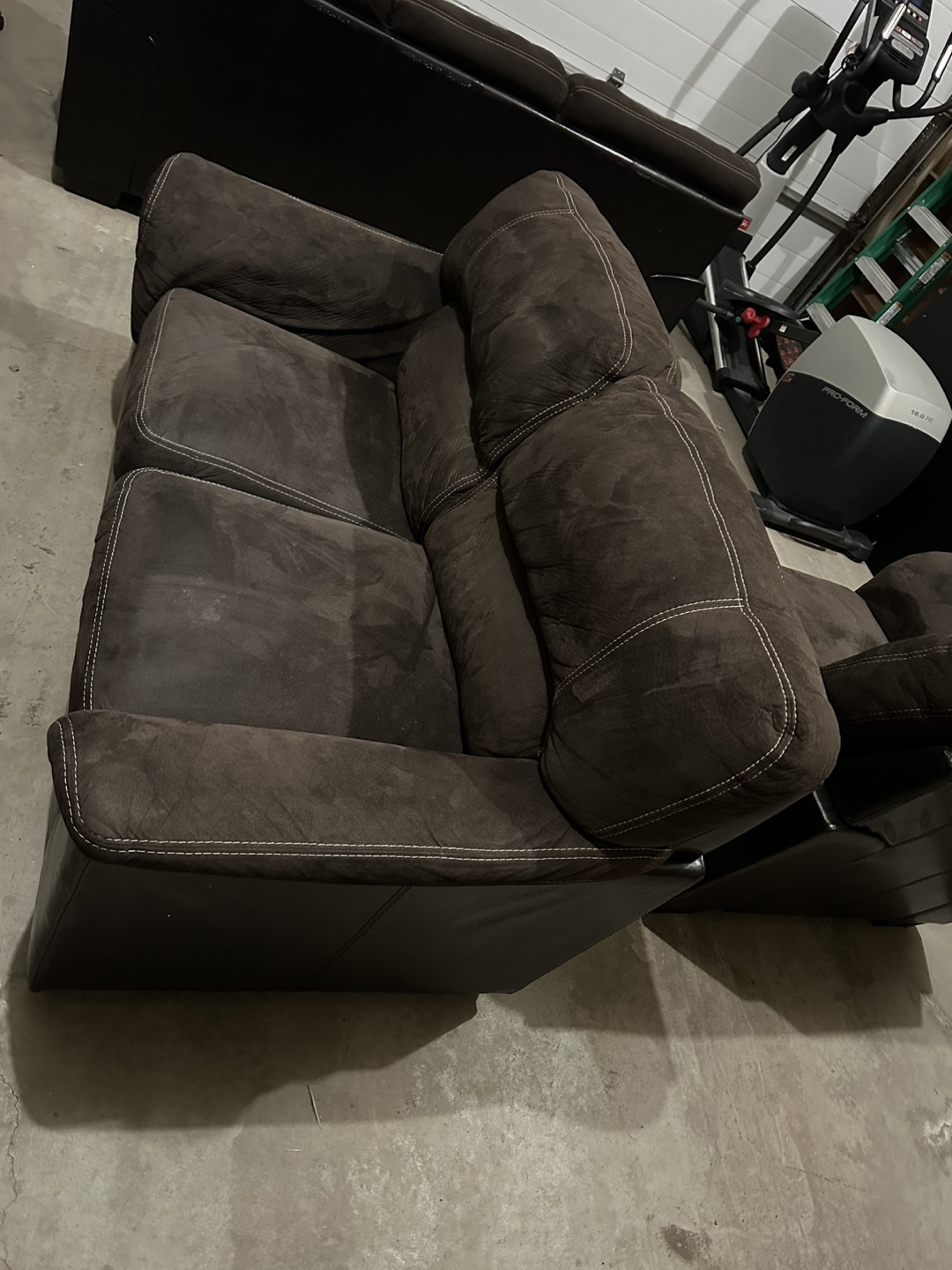 Brown Microfiber Sofa Set